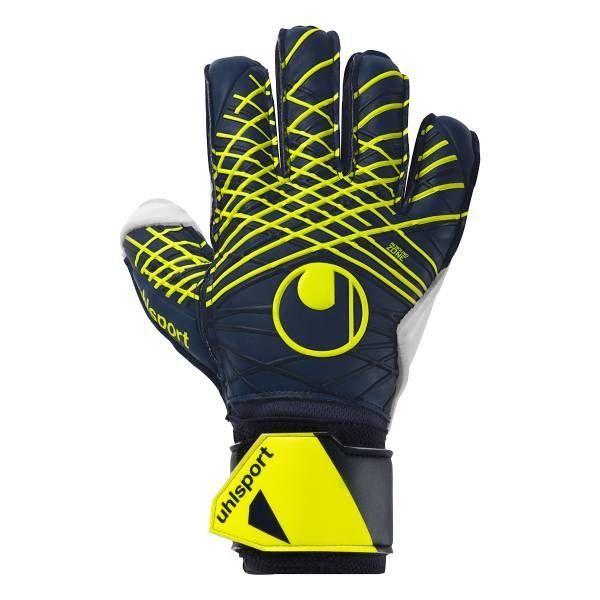 Uhlsport Goalkeeper Gloves Prediction Soft Flex Frame - Navy/white/fluo Yellow, size 5½ on Productcaster.