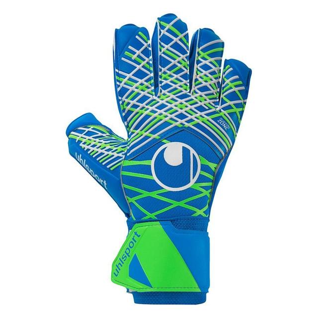 Uhlsport Goalkeeper Gloves Aquasoft - Pacific Blue/fluo Green/white, size 10½ on Productcaster.