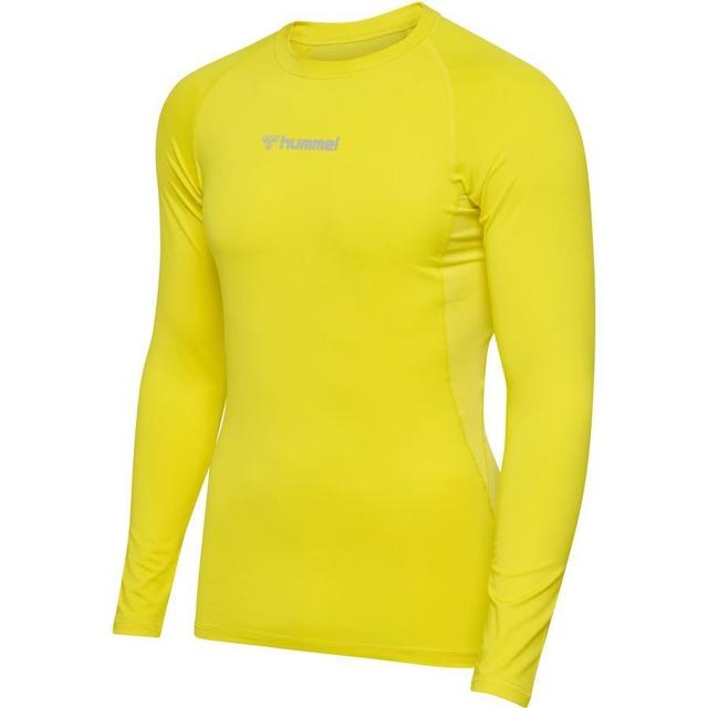 Hummel Bl Performance Baselayer Long Sleeves - Blazing Yellow, size Medium on Productcaster.