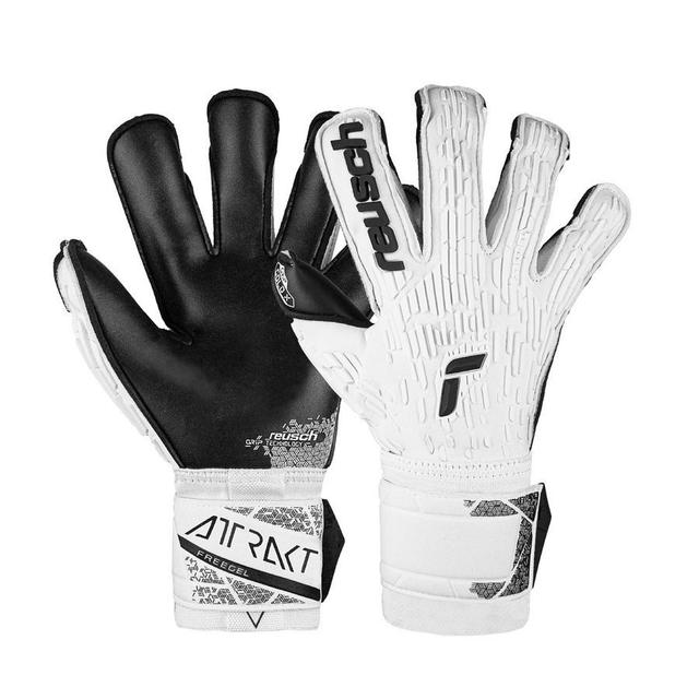 Reusch Goalkeeper Gloves Attrakt Freegel Gold X Evolution Shine Bright - White/black, size ['9'] on Productcaster.