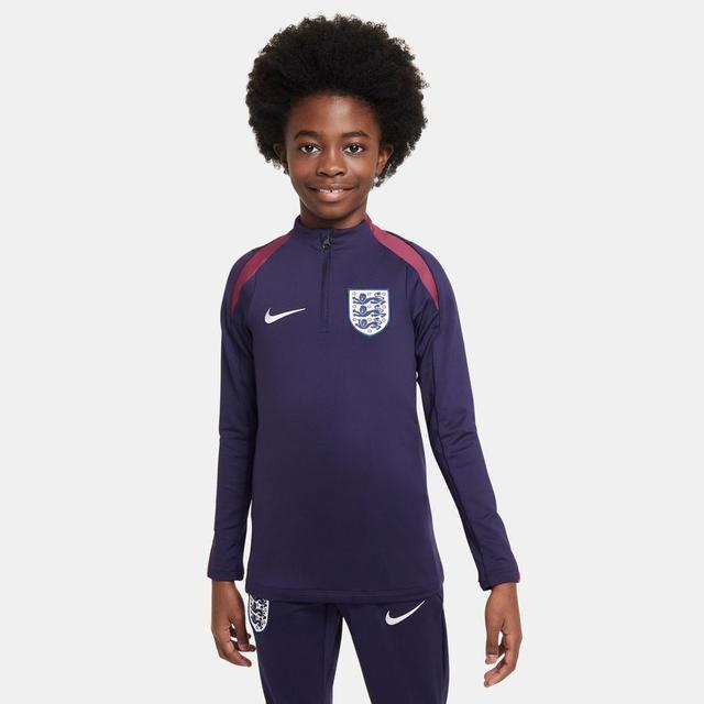 England Training Shirt Dri-fit Strike Drill Euro 2024 - Purple Ink/rosewood/white Kids - , size XL: 158-170 cm on Productcaster.