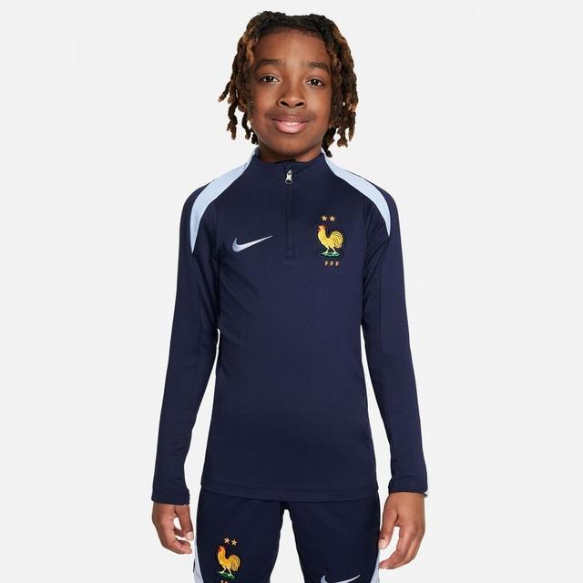 France Training Shirt Dri-fit Strike Drill - Blackened Blue/cobalt Bliss Kids - Nike, size XS: 122-128 cm on Productcaster.