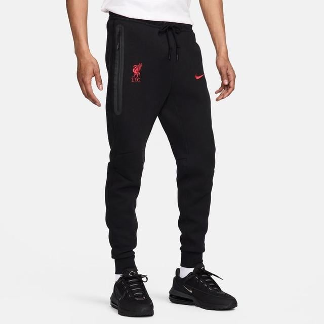 Liverpool Sweatpants Nsw Tech Fleece - Black/gym Red - , size ['S: 128-137 cm'] on Productcaster.