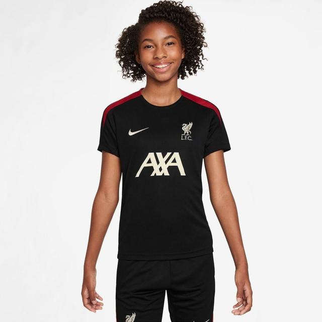 Liverpool Training T-shirt Dri-fit Strike - Black/gym Red Kids - , size ['M: 137-147 cm'] on Productcaster.