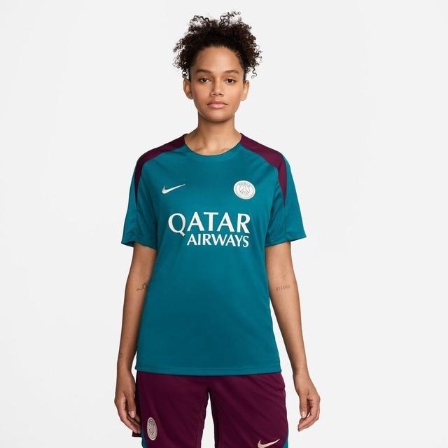 Paris Saint Germain Training T-shirt Dri-fit Strike - Geode Teal/bordeaux/guava Ice - Nike, size Small on Productcaster.