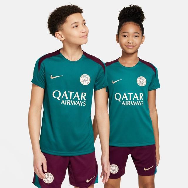 Paris Saint Germain Training T-shirt Dri-fit Strike - Geode Teal/bordeaux/guava Ice Kids - Nike, size M: 137-147 cm on Productcaster.