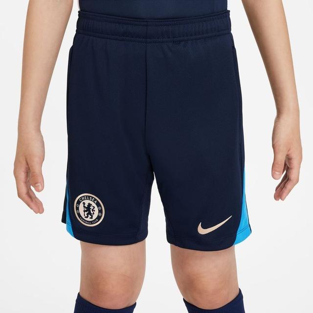 Chelsea Training Shorts Dri-fit Strike - Obsidian/photo Blue/guava Ice Kids - Nike, size L: 147-158 cm on Productcaster.