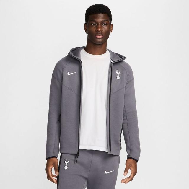 Tottenham Hoodie Nsw Tech Fleece Windrunner - Grijs/wit - Nike, maat Large on Productcaster.