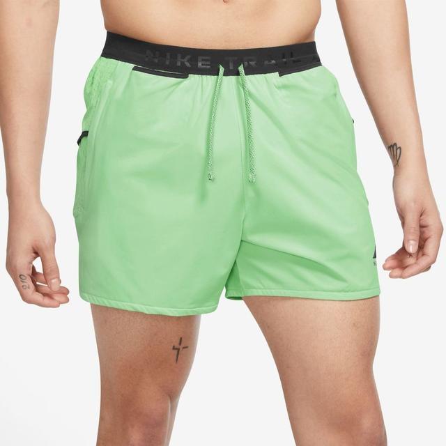 Nike Running Shorts Dri-FIT Second Sunrise 5'' Brief - Vapor Green/Black, size Large on Productcaster.