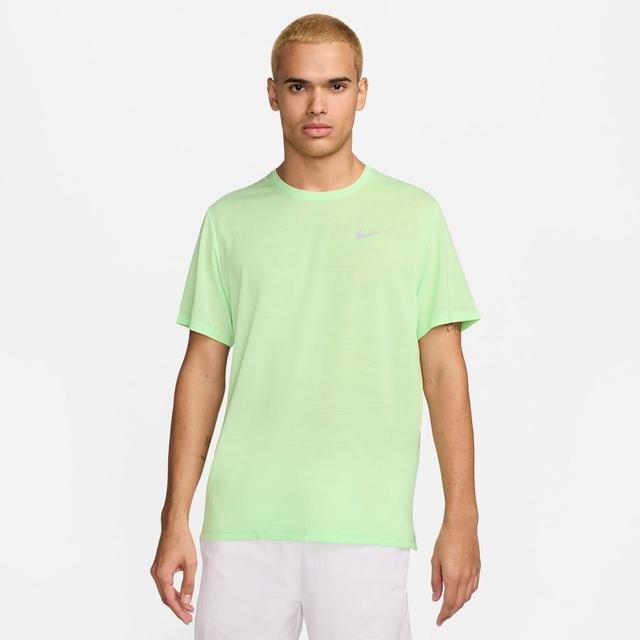 Nike Running T-shirt Dri-fit Miler - Vapor Green/reflect Silver, size Large on Productcaster.