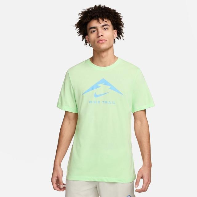 Nike Running T-shirt Dri-fit Run Trail - Vapor Green, size X-Large on Productcaster.