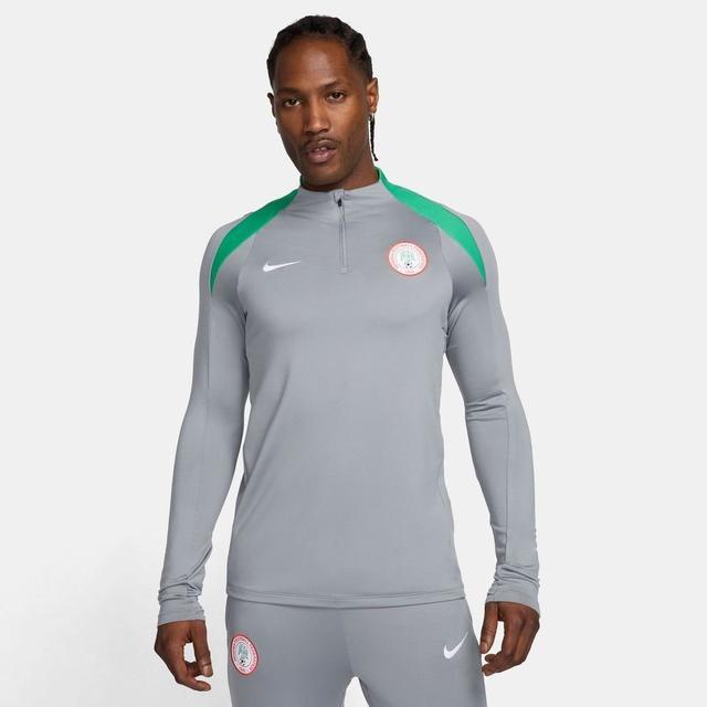 Nigeria Training Shirt Dri-fit Strike Drill - Cool Grey/lucky Green/white - , size Large on Productcaster.