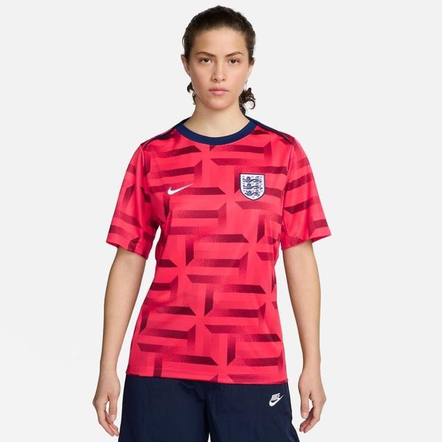 England Training T-shirt Dri-fit Academy Pro Pre Match Euro 2024 - Siren Red/blue Void/white - , size X-Large on Productcaster.