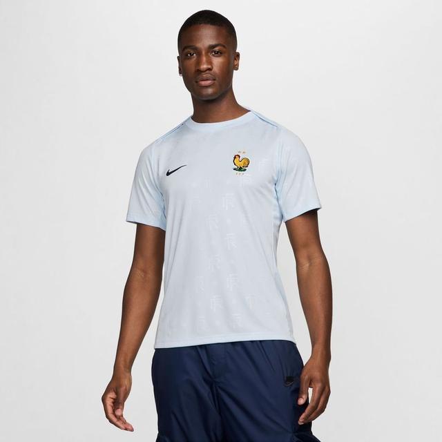 France Training T-shirt Dri-fit Academy Pro Pre Match - Half Blue/blackened Blue - Nike, size XX-Large on Productcaster.