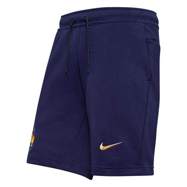 France Sweat Shorts Nsw Tech Fleece - Blackened Blue/club Gold - Nike, size Medium on Productcaster.