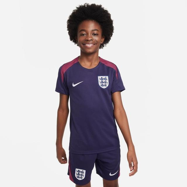 England Training T-shirt Dri-fit Strike - Purple Ink/rosewood/white Kids - Nike, size XS: 122-128 cm on Productcaster.