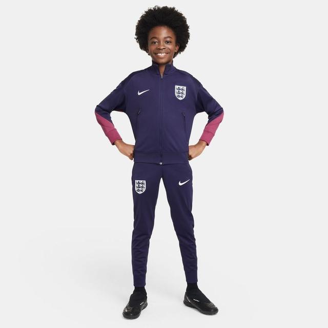 England Tracksuit Dri-fit Strike Euro 2024 - Purple Ink/rosewood/white Kids - , size XL: 158-170 cm on Productcaster.