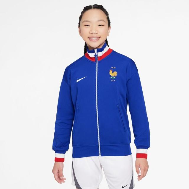 France Training Jacket Dri-fit Strike Anthem - Bright Blue/white Kids - Nike, size XS: 122-128 cm on Productcaster.