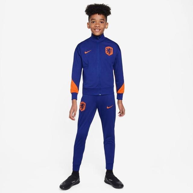 Holland Tracksuit Dri-fit Strike Euro 2024 - Deep Royal Blue/safety Orange Kids - , size M: 137-147 cm on Productcaster.