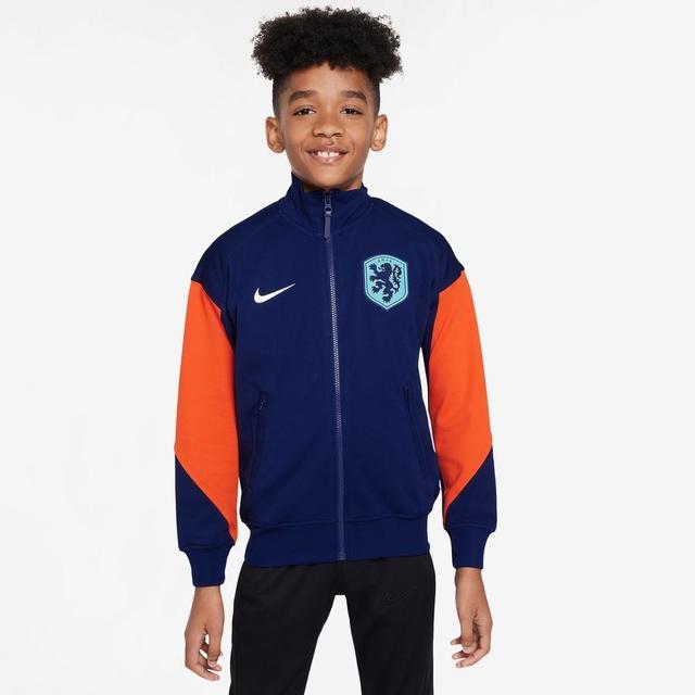 Holland Training Jacket Dri-fit Academy Pro Anthem - Blue Void/safety Orange/white Kids - Nike, size L: 147-158 cm on Productcaster.