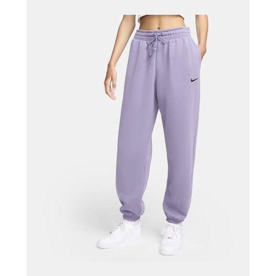 Nike Trainingsbroek Phoenix Fleece Oversized - Paars/zwart Dames, maat XX-Large on Productcaster.