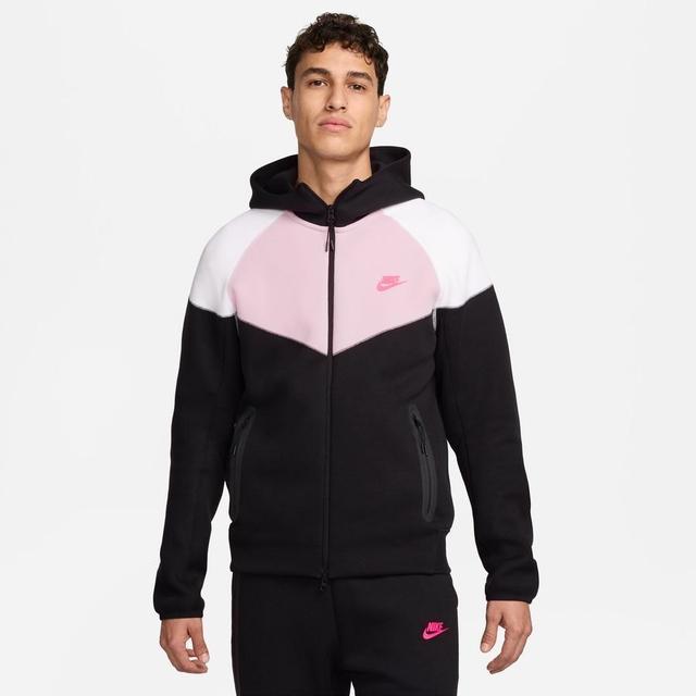 Nike Hoodie Nsw Tech Fleece 24 Fz Windrunner - Black/white/pink Foam, size X-Large on Productcaster.