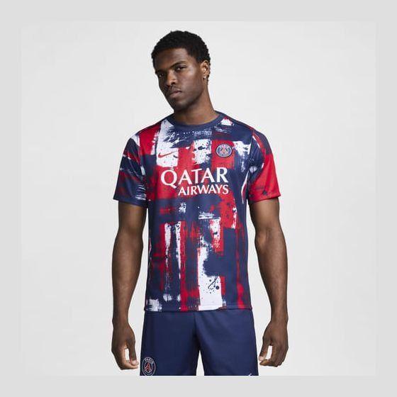 Paris Saint Germain Training T-shirt Dri-fit Academy Pro Pre Match - Midnight Navy/university Red - , size ['X-Large'] on Productcaster.