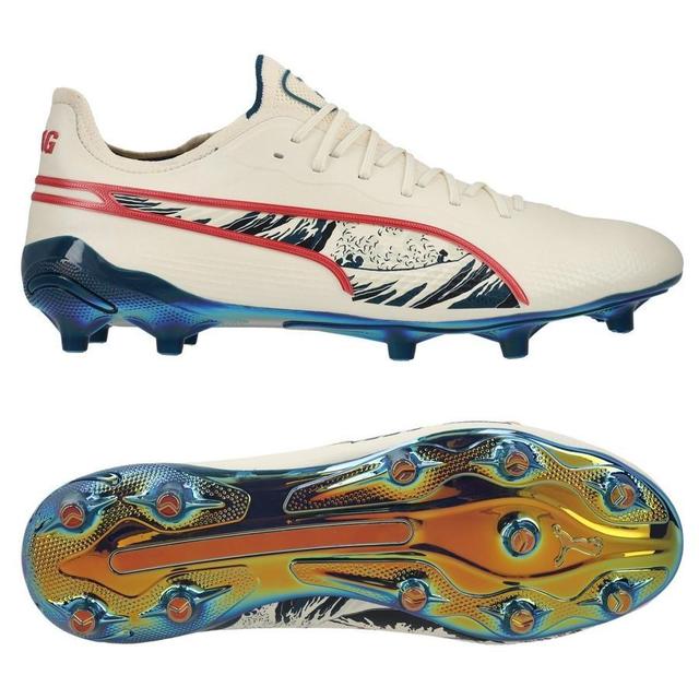 PUMA X Unisport King Ultimate Fg/ag Great Wave - Sugared Almond/active Red/ocean Tropic Limited Edition, size 39 on Productcaster.