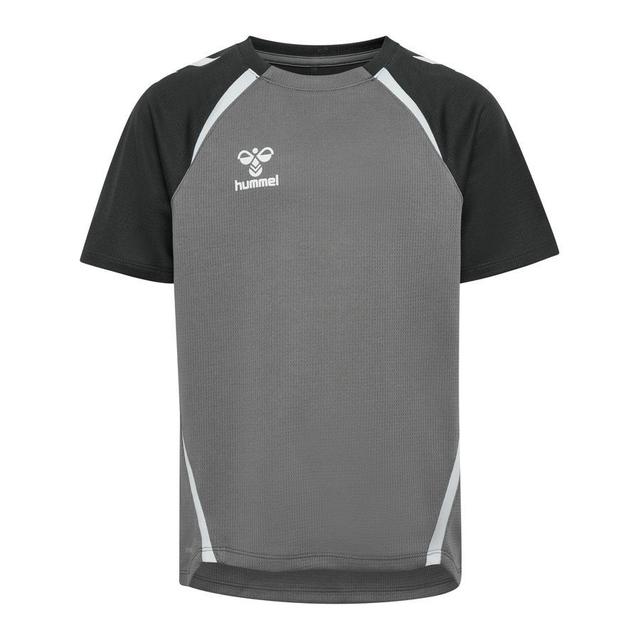 Hummel Training T-shirt Hmllead 2.0 - Steel Gray/asphalt/white Kids, size 128 cm on Productcaster.