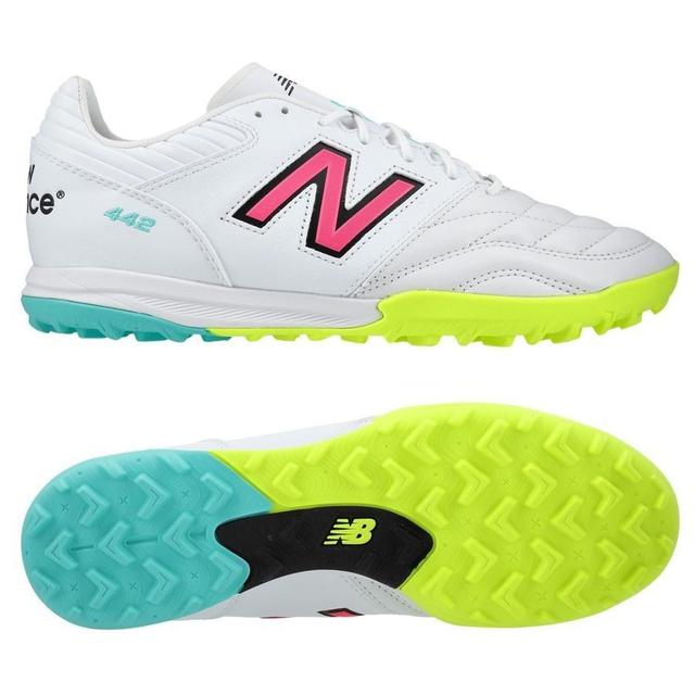 New Balance 442 2.0 Pro Tf - White/purple/volt - Turf (Tf), size 45½ on Productcaster.