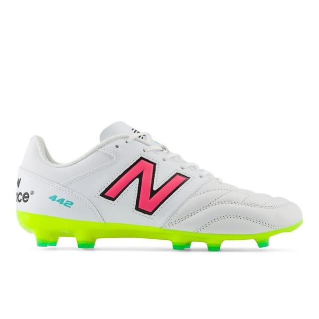 New Balance 442 2.0 Team Fg - Hvid/lilla/neon - Græs (Fg), størrelse 42 on Productcaster.