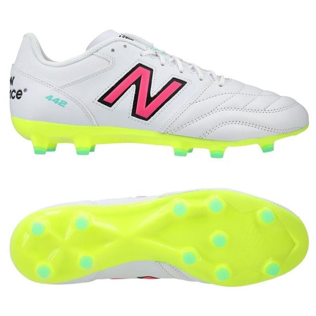 New Balance 442 2.0 Team Fg - White/purple/volt - Grass (Fg), size 39½ on Productcaster.