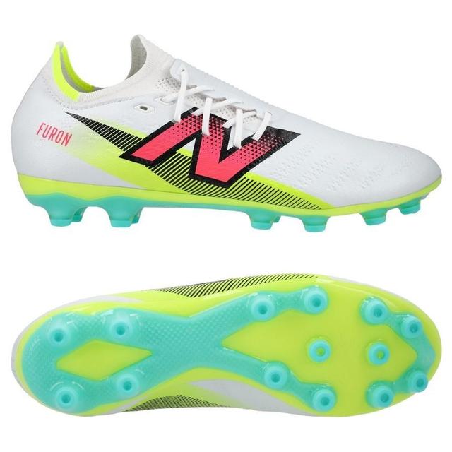 New Balance Furon V7 Pro Ag - Wit/paars/neon - Kunstgras (Ag), maat 39½ on Productcaster.