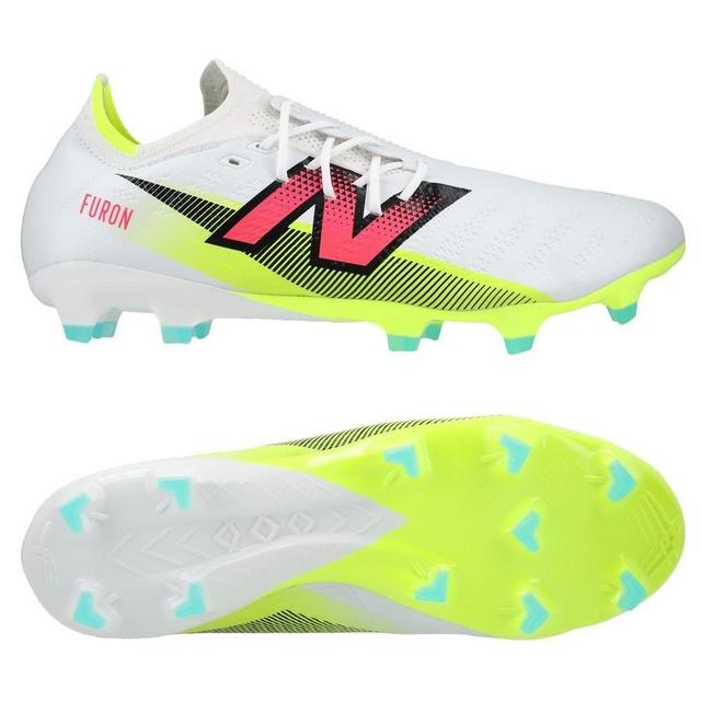 New Balance Furon V7 Pro Fg - White/purple/volt - Grass (Fg), size 47 on Productcaster.
