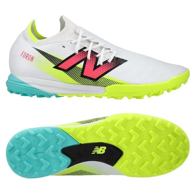 New Balance Furon V7 Pro Tf - White/purple/volt - Turf (Tf), size 44½ on Productcaster.