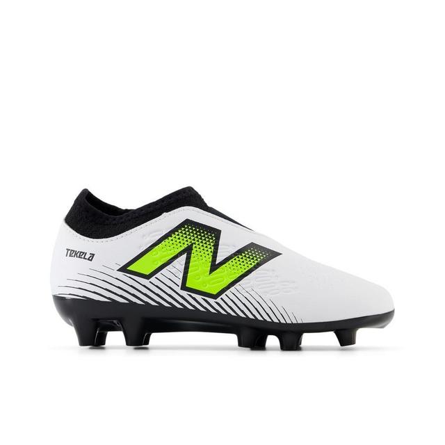 New Balance Tekela V4 Magique Fg - Valkoinen/violetti/neon Lapset - ['Nurmi (Fg)'], koko 33½ on Productcaster.