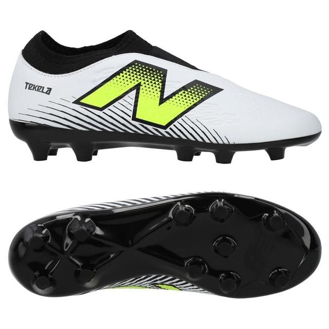 New Balance Tekela V4 Magique Fg - White/purple/volt Kids - Grass (Fg), size 38 on Productcaster.