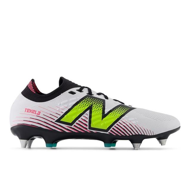 New Balance Tekela V4 Pro Low Sg - Valkoinen/violetti/neon - ['Pehmeä Nurmi (Sg)'], koko 38½ on Productcaster.