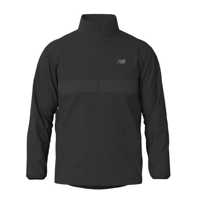 New Balance Running Jacket Athletics Reflective - Black, size Medium on Productcaster.