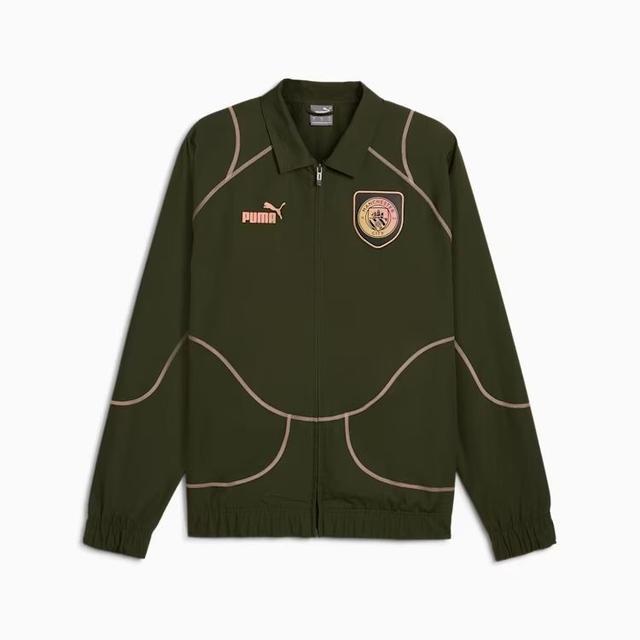 Manchester City Track Jacket Ftblstatement - Myrtle/poppy Pink - PUMA, size X-Large on Productcaster.