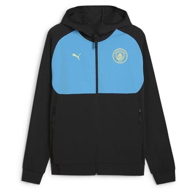 Manchester City Track Jacket PUMAtech Woven - PUMA Black/magic Blue, size Small on Productcaster.