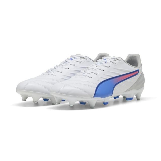 PUMA King Pro SG Formula - Weiß/Bluemazing/Flat Light Gray - Soft Ground (SG), Größe 42½ on Productcaster.