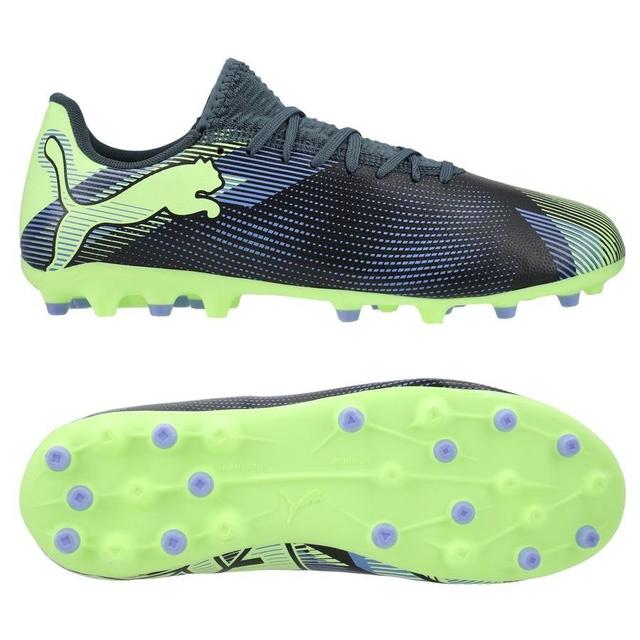 PUMA Future 7 Play MG Lights Out - Gray Skies/Elektro Purple/Fizzy Apple/Weiß Kinder, Größe 29 on Productcaster.