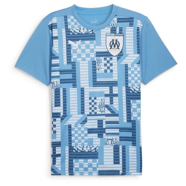 Marseille Training T-shirt Pre Match - Bleu Azur/ocean Tropic - PUMA, size Large on Productcaster.