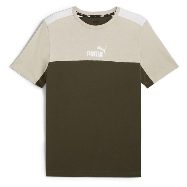 ESS+ Block Tee Dark Olive - PUMA, Größe Large on Productcaster.