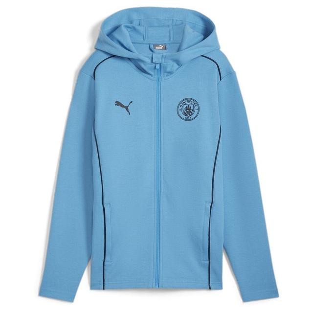 Manchester City Hoodie Casuals - Magic Blue/new Navy Kids - PUMA, size XL/176 cm on Productcaster.