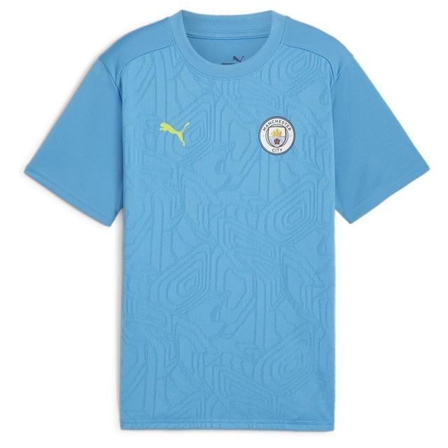 Manchester City Training T-shirt - Magic Blue Yellow Glow Kids - PUMA, size L/164 cm on Productcaster.