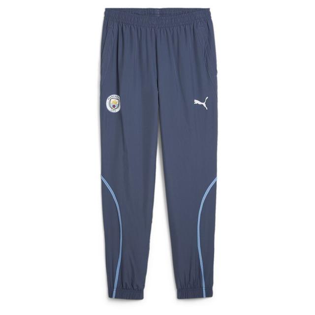 Manchester City Training Trousers Pre Match Woven - Inky Blue/team Light Blue - PUMA, size X-Large on Productcaster.