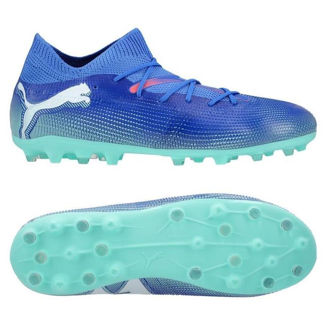 PUMA Future 7 Match MG Formula - Blå/Vit/Electric Peppermint Barn, storlek 38½ on Productcaster.