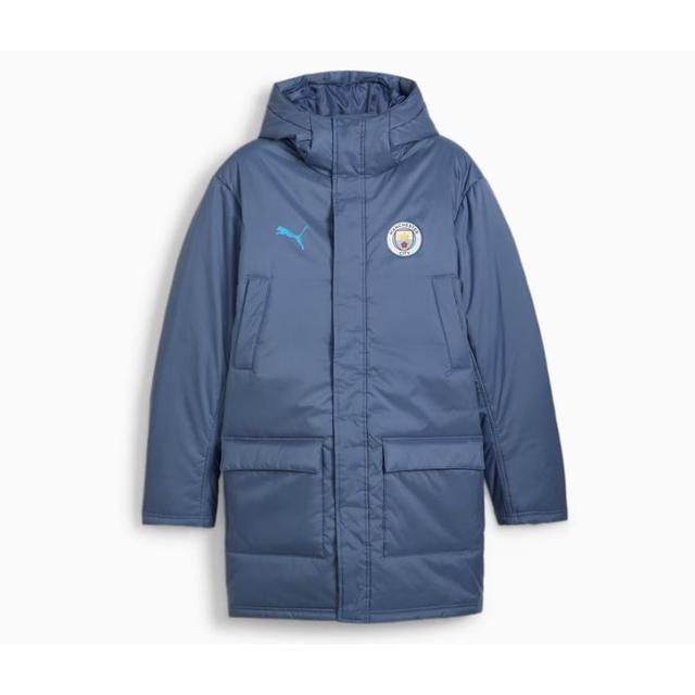 Manchester City Winter Jacket - Inky Blue/magic Blue - PUMA, size X-Small on Productcaster.